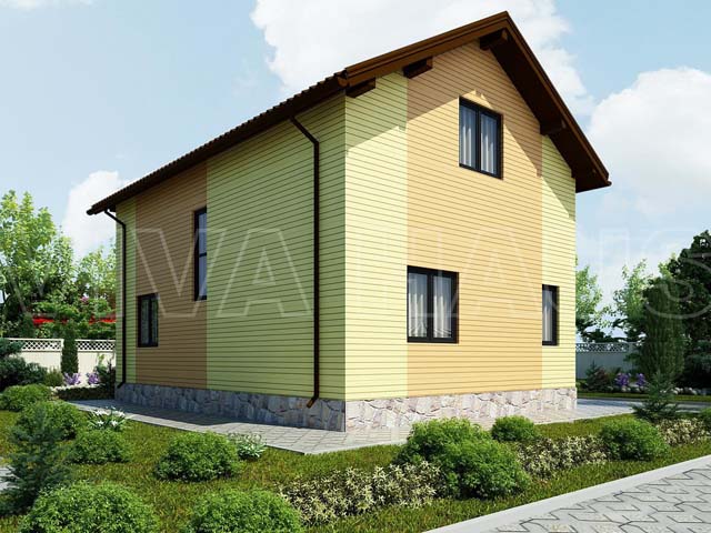Проект дома из СИП-панелей КОДА площадью 113 квадратных метра